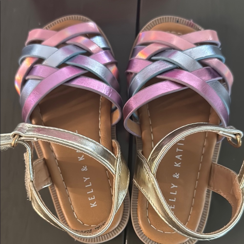 Kelly & Katie Kids Metallic Rainbow Sandals - Picture 4 of 6